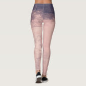 Struktur Art Style Pink 2 Navy Blau Leggings (Rückseite)