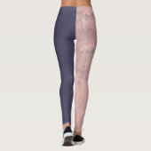 Struktur Art Style Pink Navy Blau Leggings (Rückseite)