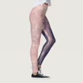 Struktur Art Style Pink Navy Blau Leggings (Rechts)