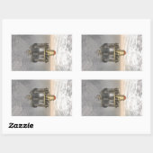 Struktur auf See Rechteckiger Aufkleber (Blatt)