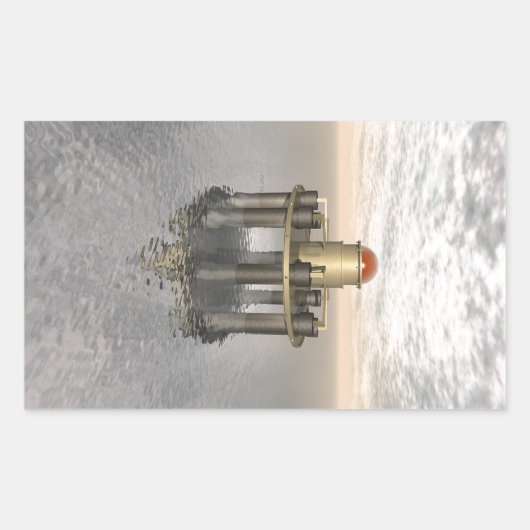 Struktur auf See Rechteckiger Aufkleber (Vorderseite)