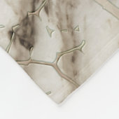 Struktur aus weißem Marmor und Perlleaf Fleecedecke (Ecke)