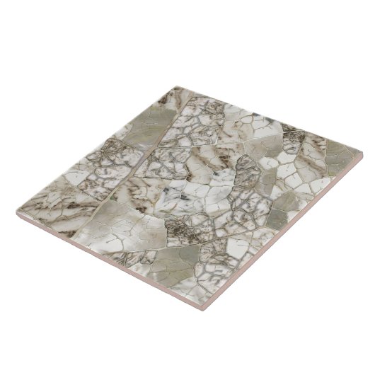 Struktur aus weißem Marmor und Perlleaf Fliese (Seite)