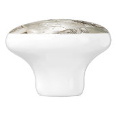 Struktur aus weißem Marmor und Perlleaf Keramikknauf (Seitenansicht)