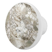 Struktur aus weißem Marmor und Perlleaf Keramikknauf (Rechts)