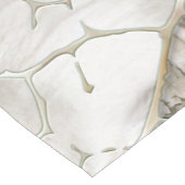 Struktur aus weißem Marmor und Perlleaf Kurzer Tischläufer (Ecke)