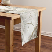 Struktur aus weißem Marmor und Perlleaf Kurzer Tischläufer (Beispiel)