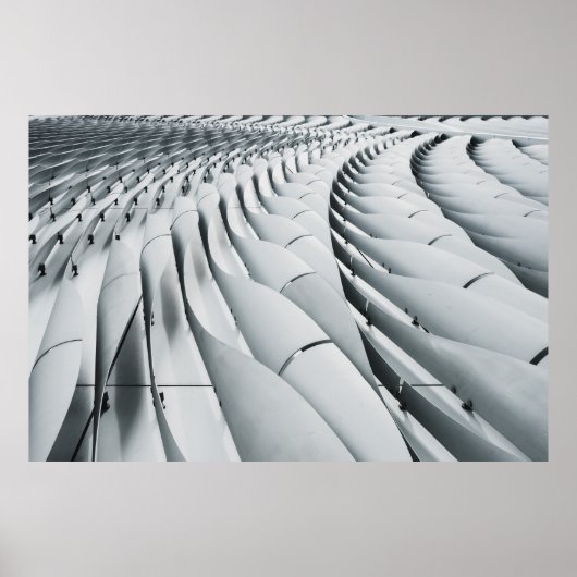 Struktur aus weißem und grauem Gebäude Poster (Vorne)