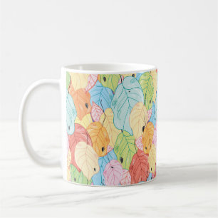 Struktur der hellen Blätter Kaffeetasse