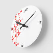 Struktur der illustrierten roten Moleküle Runde Wanduhr (Winkel)