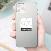 Struktur der Koffeinmoleküle - C8H10N4O2 Aufkleber (Telefon)