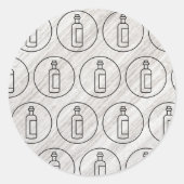 Struktur der Weinflasche Runder Aufkleber (Vorderseite)