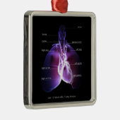 Struktur des Herzens und der Lungen Ornament Aus Metall (Rechts)