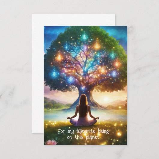 Struktur des Lebens & Meditation Grußkarte Einladung (Vorne/Hinten)