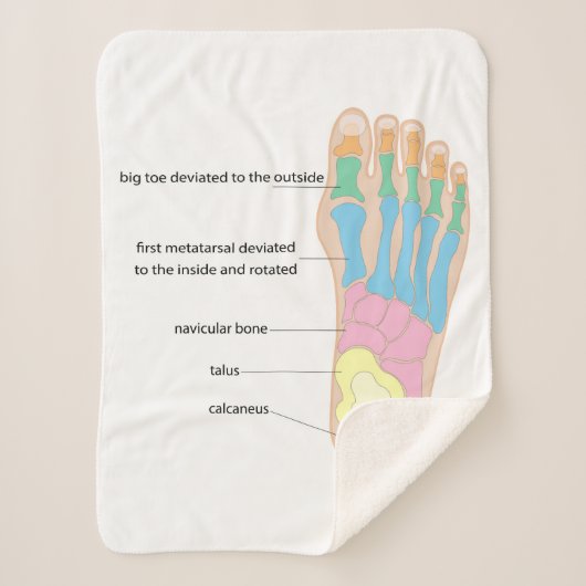 Struktur des menschlichen Fußes Sherpadecke (Vorderseite)
