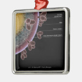 Struktur einer HIV-Zelle Silbernes Ornament (Links)