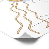 Struktur eines bakteriellen Zellposters Poster (Ecke)