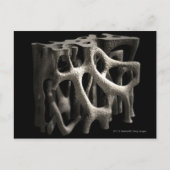 Struktur eines Knochens mit Osteoporose Postkarte (Vorderseite)