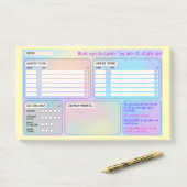 Struktur-Haftnotizen für Fokus & Self-Care Post-it Klebezettel (Auf Schreibtisch)
