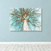 Struktur mit Zweigen Leinwanddruck (Insitu (Holzboden))