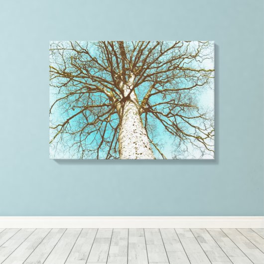 Struktur mit Zweigen Leinwanddruck (Insitu (Holzboden))