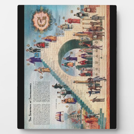 Struktur of Freemasonry Platte Fotoplatte (Vorderseite)