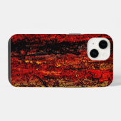 Struktur Rotes Afrika Abstrakt iPhone Hülle (Rückseite (Horizontal))