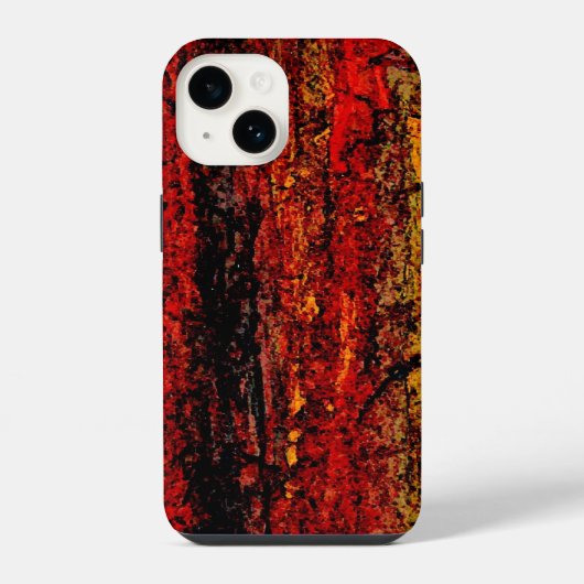 Struktur Rotes Afrika Abstrakt iPhone Hülle (Rückseite)