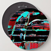 Strukturelle Interferenz – Abstrakte Kunst-Taste Button (Vorne & Hinten)