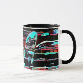 Strukturelle Interferenz – Abstrakter Kaffeebecher Tasse