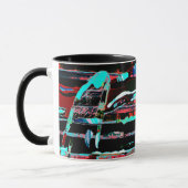 Strukturelle Interferenz – Abstrakter Kaffeebecher Tasse (Links)