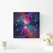 Struktureller Iridescence Quadratische Wanduhr (Zuhause)