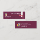 Struktureller lila Gebäude-Block-Säulen-Ingenieur Mini Visitenkarte (Vorne/Hinten)