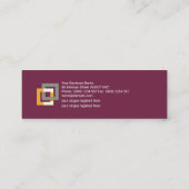 Struktureller lila Gebäude-Block-Säulen-Ingenieur Mini Visitenkarte (Rückseite)