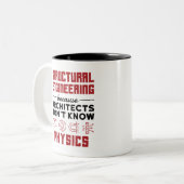 Strukturelles Engineering Sarcastic Physics Sprich Zweifarbige Tasse (Vorderseite Links)