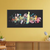 Strukturen und Farben Leinwanddruck (Insitu (Wohnzimmer))