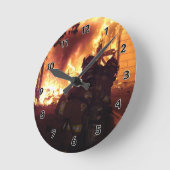 Strukturfeuer Runde Wanduhr (Winkel)