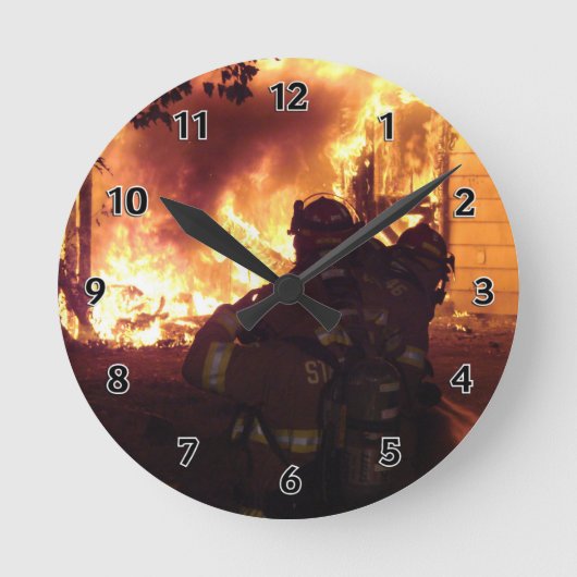 Strukturfeuer Runde Wanduhr (Vorderseite)