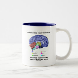 Strukturieren Sie Ihre Gedanken herstellen die Zweifarbige Tasse