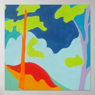 Strukturierte abstrakte Naturlandschaft Acrylplaka Poster