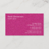 Strukturierte Fuschia SteinVisitenkarte (horz) Visitenkarte (Rückseite)
