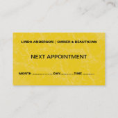 STRUKTURIERTE GELBE TERMINKARTE (Rückseite)