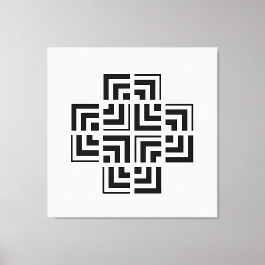 Strukturierte Geometrie | Modern Leinwanddruck (Vorderseite)