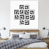 Strukturierte Geometrie | Modern Leinwanddruck (Insitu (Schlafzimmer))