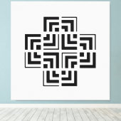 Strukturierte Geometrie | Modern Leinwanddruck (Insitu (Holzboden))