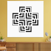 Strukturierte Geometrie | Modern Leinwanddruck (Insitu (Wohnzimmer))