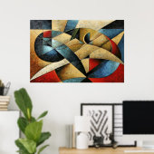 Strukturierte geometrische Kunst Poster (Heimbüro)