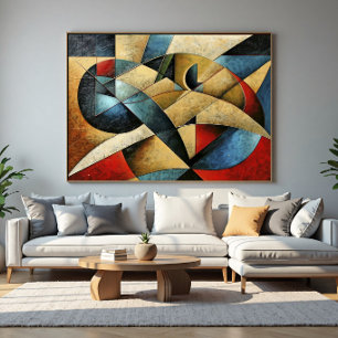 Strukturierte geometrische Kunst Poster