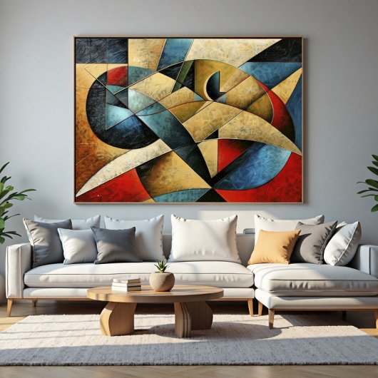 Strukturierte geometrische Kunst Poster
