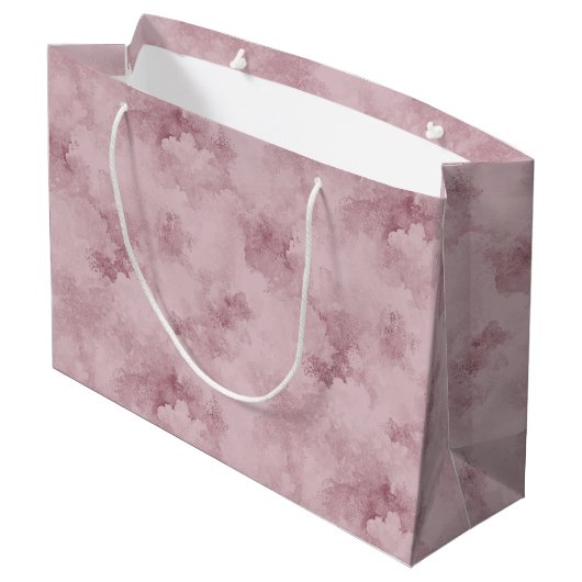 Strukturierte Geschenktasche Pink Groß Große Geschenktüte (Rückseite Schrägansicht)
